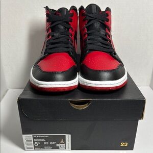 NIB Jordan 1 Mid Banned (2020) Men's - 554724-074 - US DS dead stock